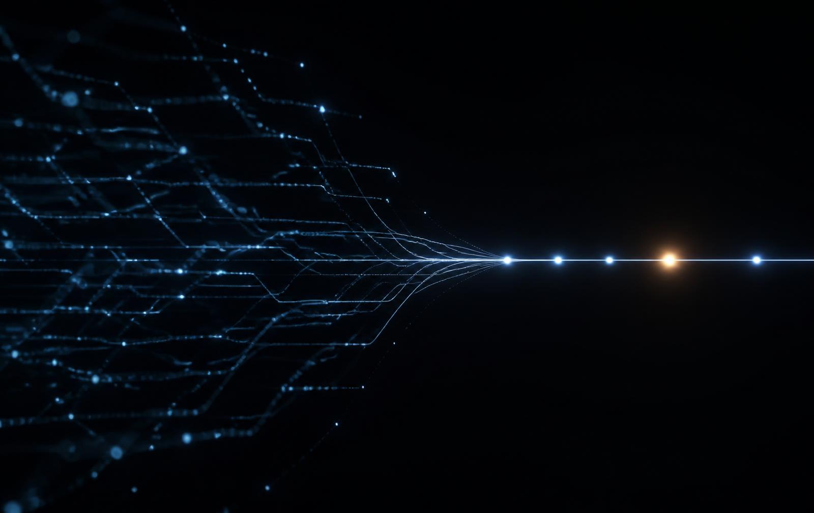 Scattered signals from many systems resolving into a single clear sequence of events